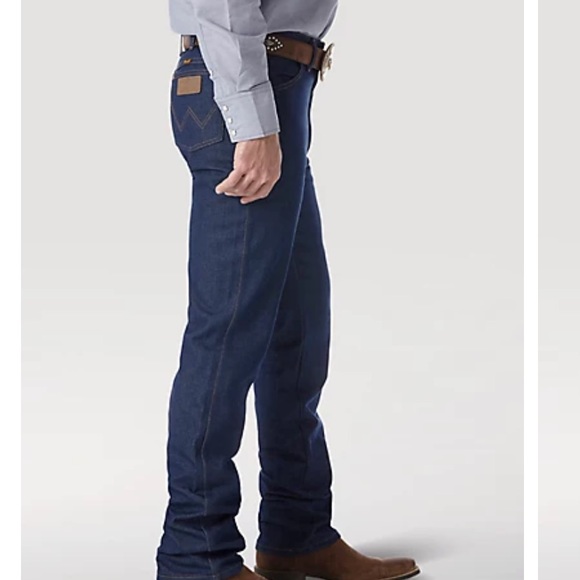 NWT WRANGLER COWBOY CUT SLIM FIT:RIGID INDIGO:38x30 - Picture 2 of 9